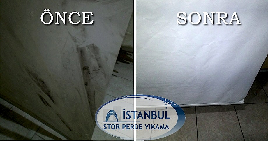 stor perde yıkama öncesi ve sonrası