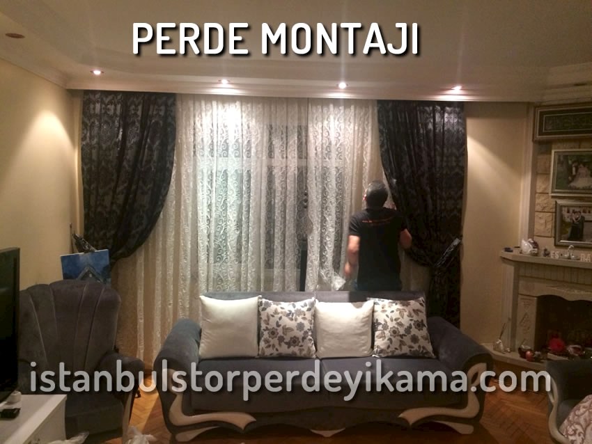 Silivri stor perde yıkama Montajı bitmiş perde