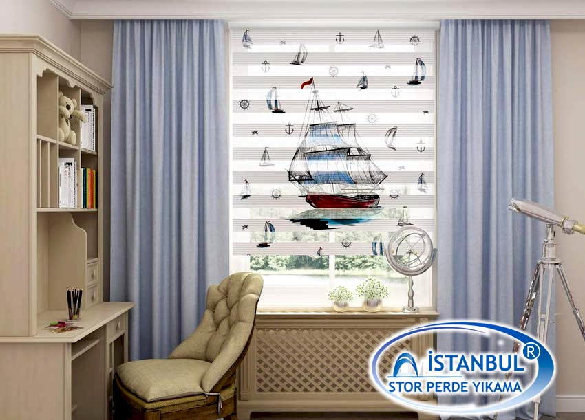 Zebra perde örneği