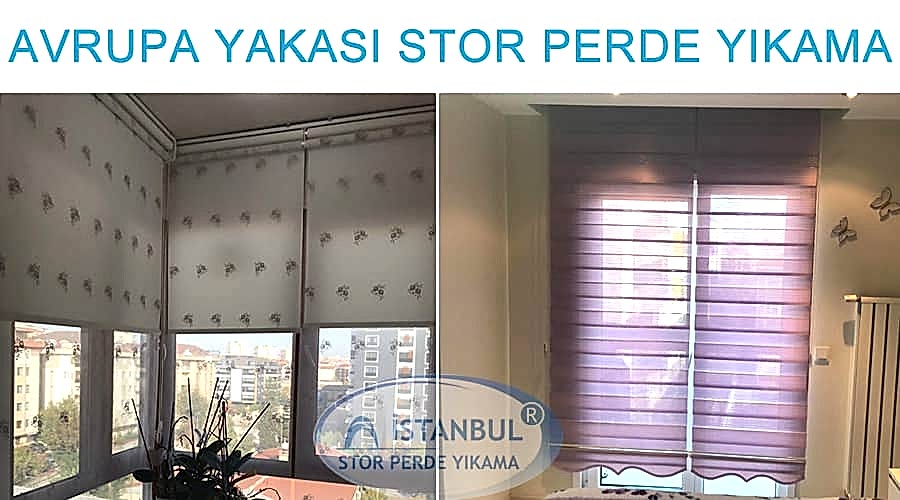 Avrupa yakası stor perde yıkama